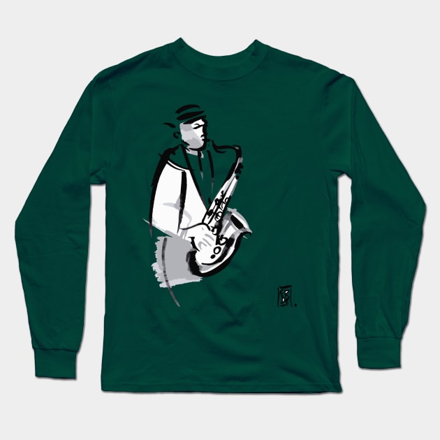 saxophonist Long Sleeve T-Shirt by eRDe